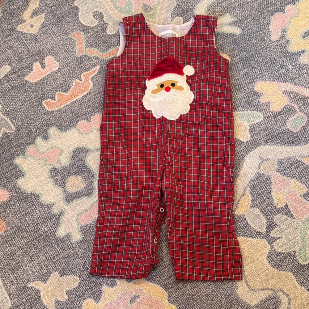 Lil Cactus Red Plaid Baby Overalls
